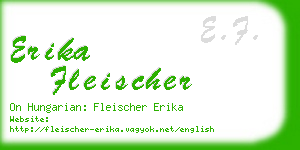 erika fleischer business card